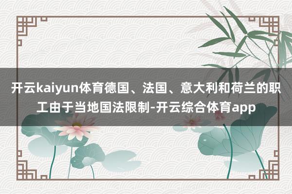开云kaiyun体育德国、法国、意大利和荷兰的职工由于当地国法限制-开云综合体育app