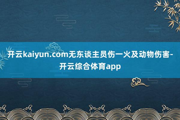 开云kaiyun.com无东谈主员伤一火及动物伤害-开云综合体育app